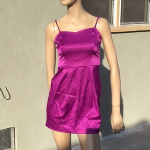 Metallic Purple dress. Thin adj. strap. Worn once